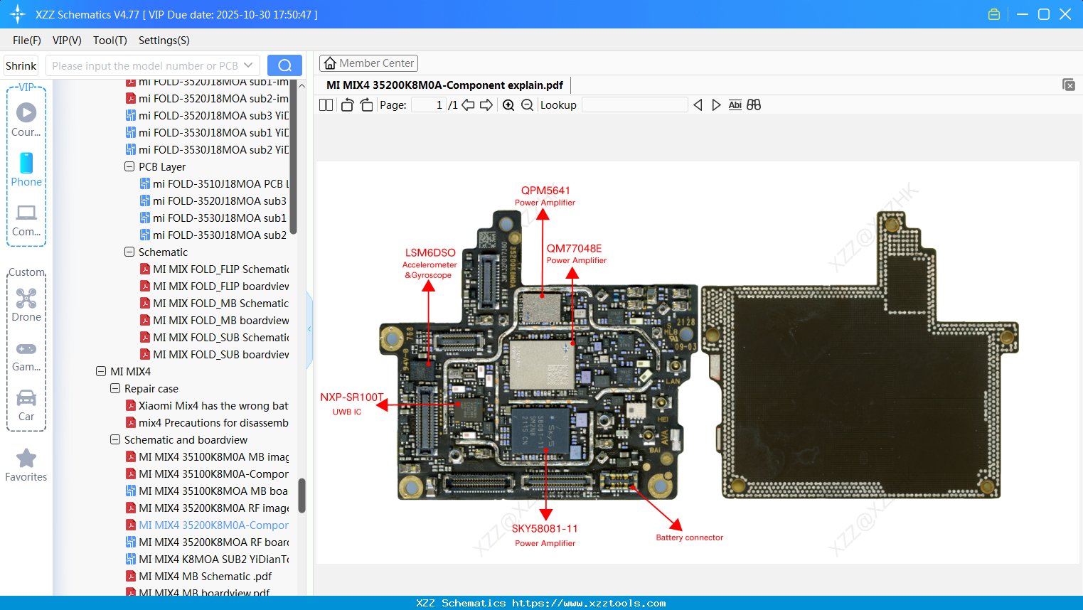 Xiaomi MI MIX4 35200K8M0A-Component Explain